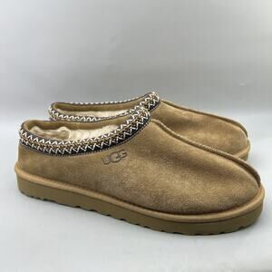 UGG Tasman Sherling Slippers Men Size 13 Brown Suede Slip On Comfort Low Shoes